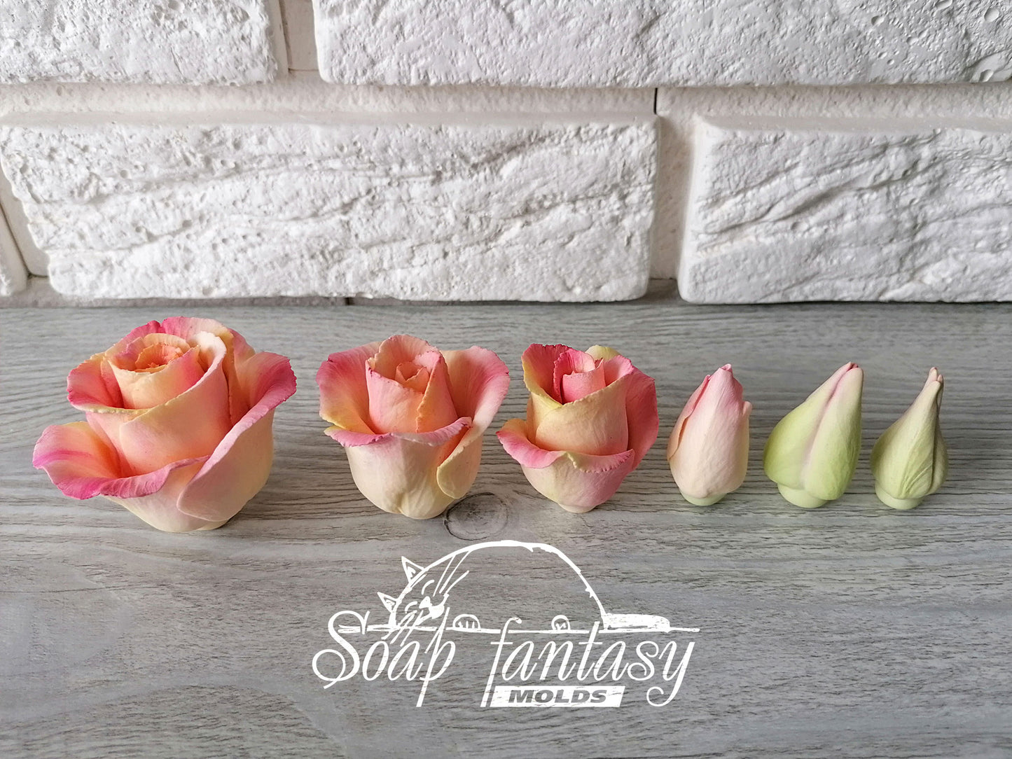 Roses - Diana silicone mold (mould) for soap making and candle making
