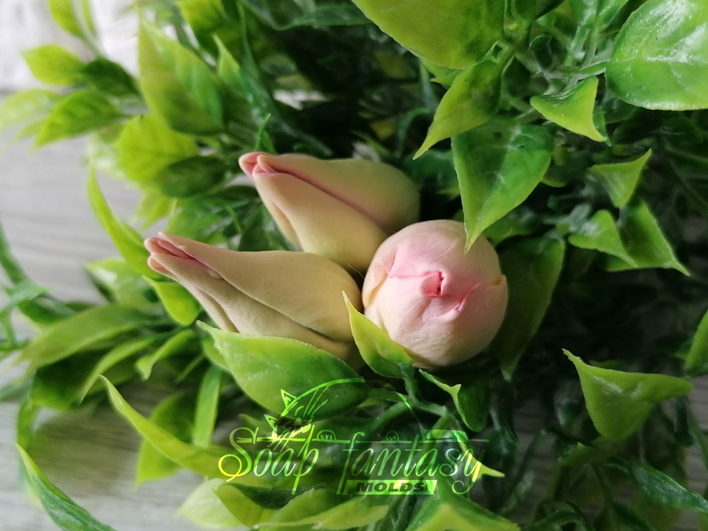 Closed rosebuds - Diana silicone mold (mould) for soap making and candle making