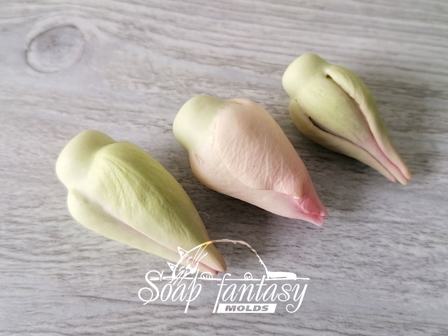 Closed rosebuds - Diana silicone mold (mould) for soap making and candle making
