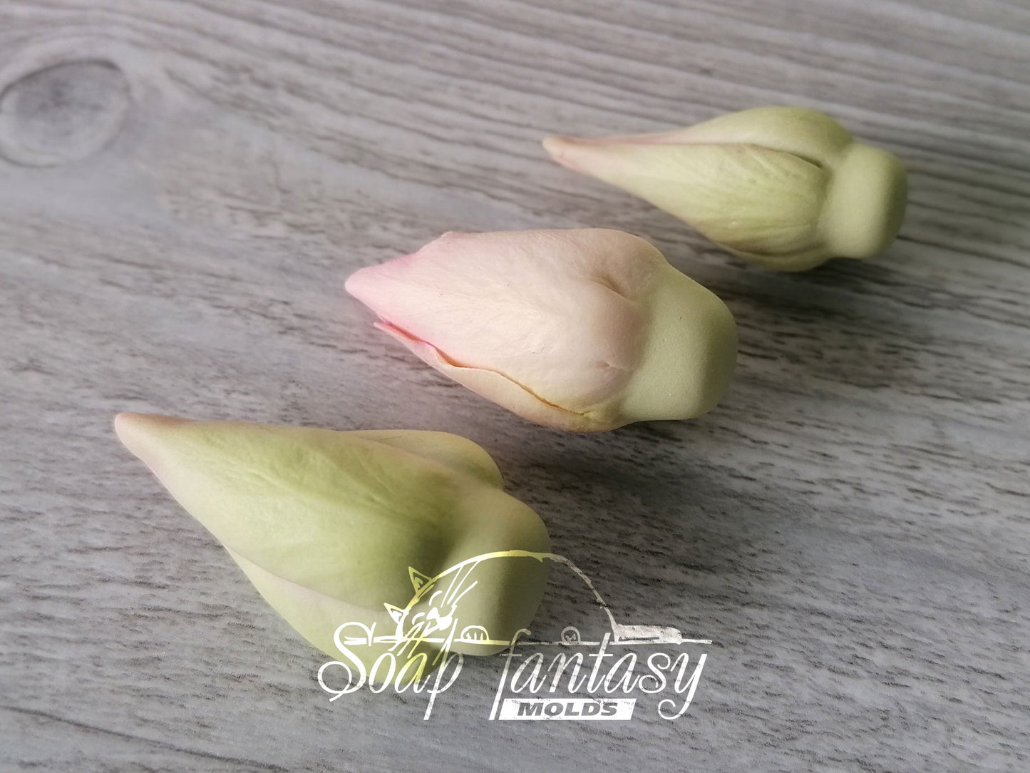 Closed rosebuds - Diana silicone mold (mould) for soap making and candle making