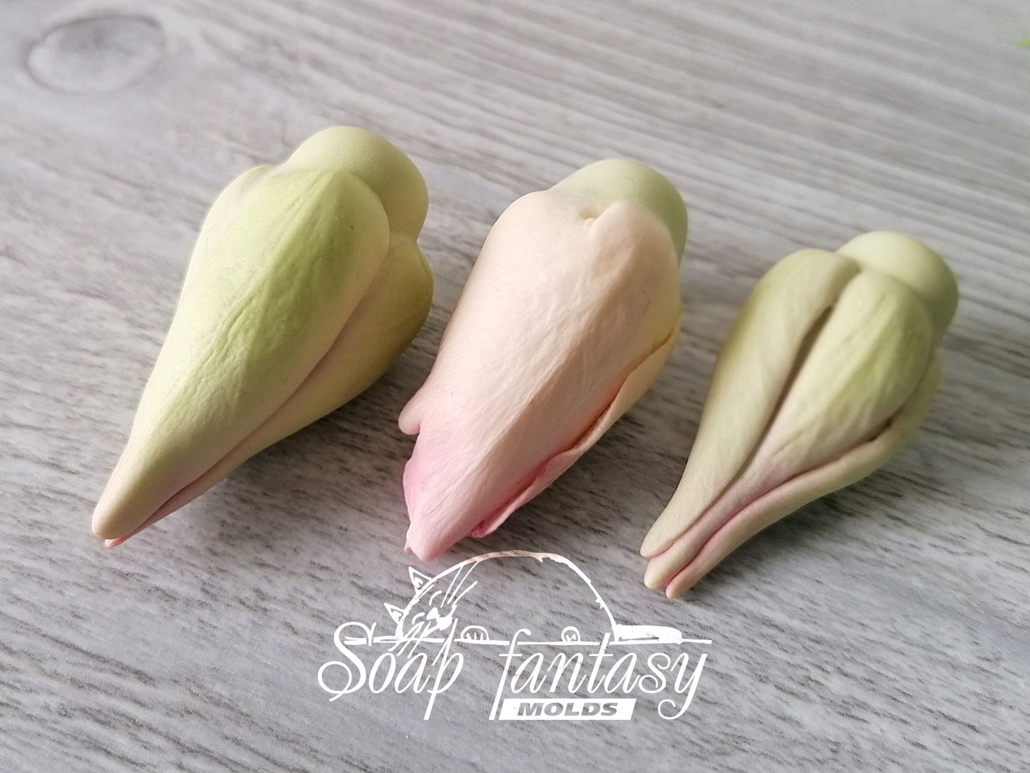 Closed rosebuds - Diana silicone mold (mould) for soap making and candle making