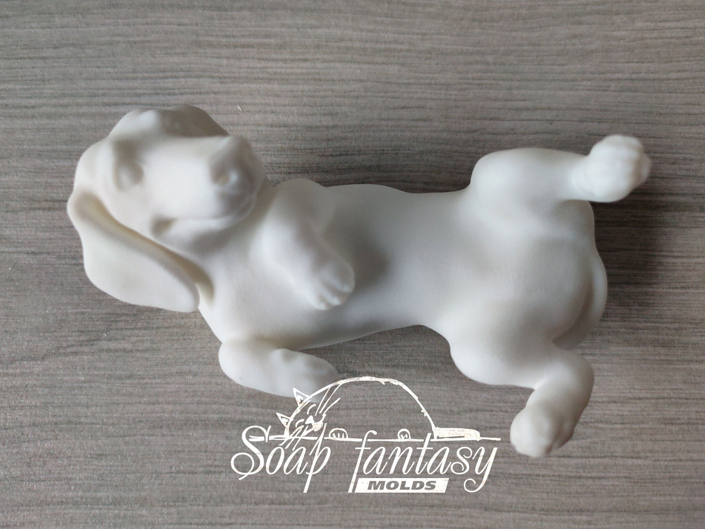 Belly rub dachshund / doxi silicone mold (mould) for soap making and candle making