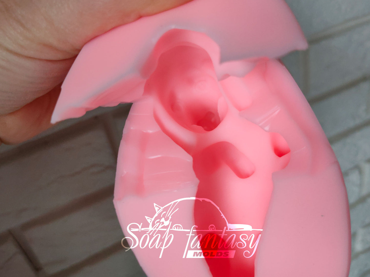 Belly rub dachshund / doxi silicone mold (mould) for soap making and candle making