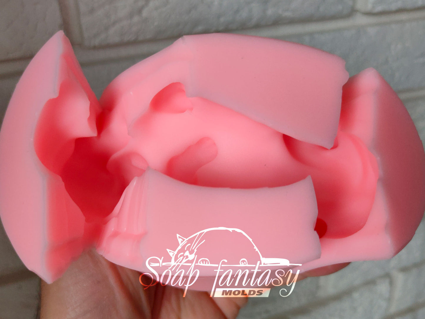 Belly rub dachshund / doxi silicone mold (mould) for soap making and candle making