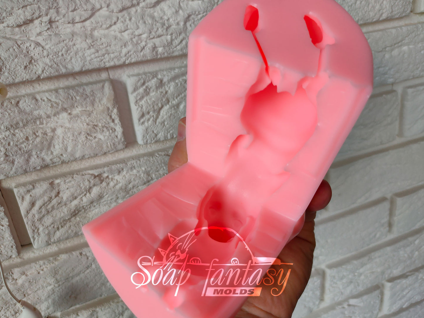 Sitting dachshund silicone mold for soap making