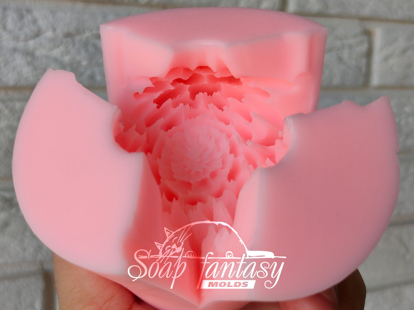 Chrysanthemum "Elissa" silicone mold for soap making