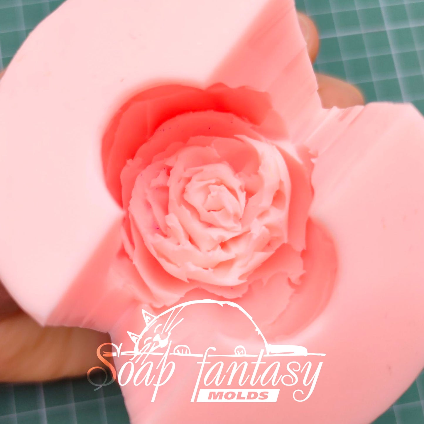 Peony "Evening Dream" bud flower silicone mold for soap making