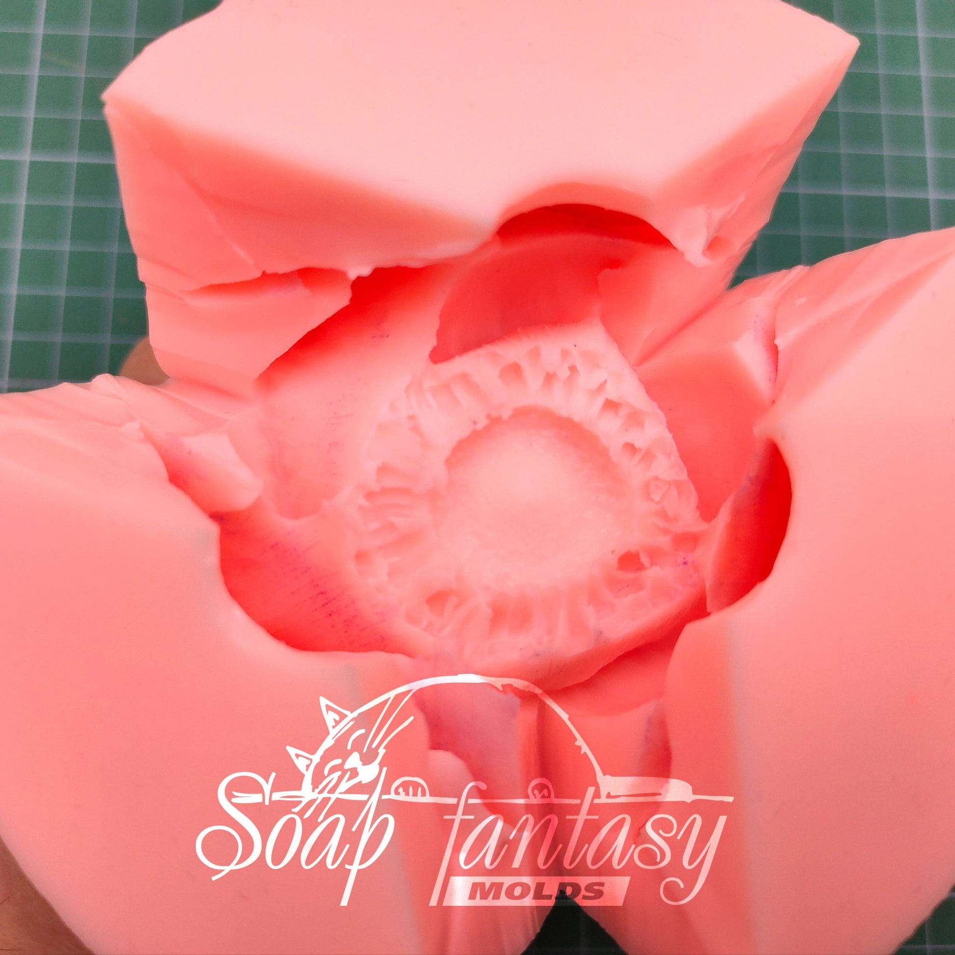 Anemone "Florence" silicone mold (mould) for soap making and candle making