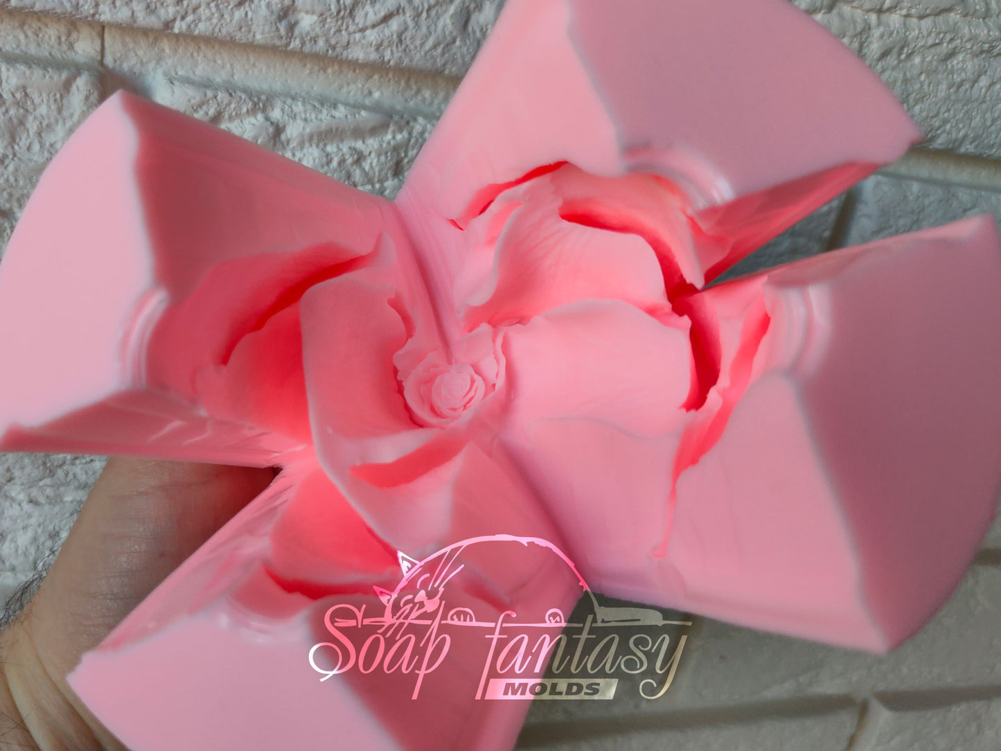 BIG rose "Grace" flower silicone mold (mould) for soap making and candle making