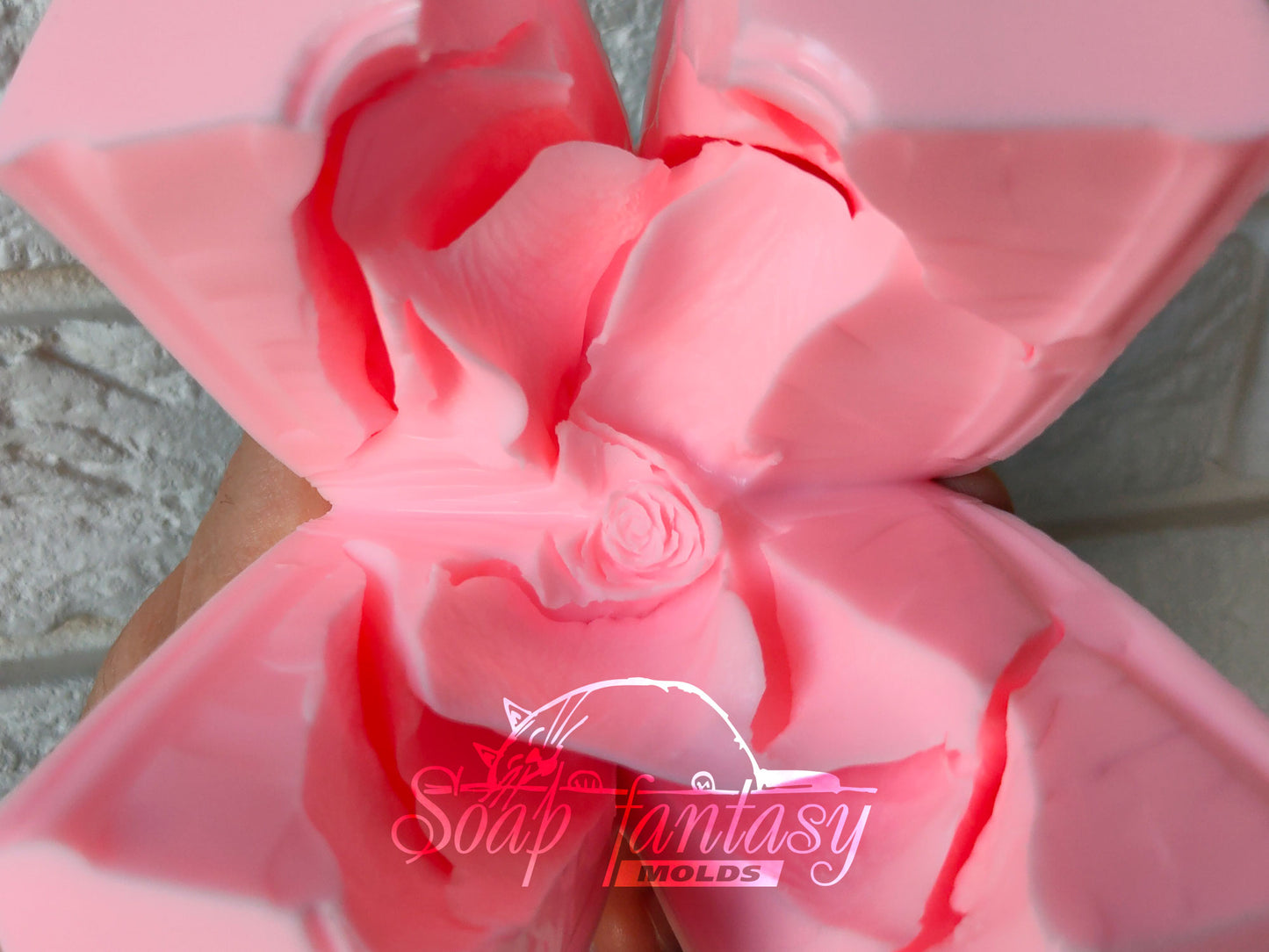BIG rose "Grace" flower silicone mold (mould) for soap making and candle making