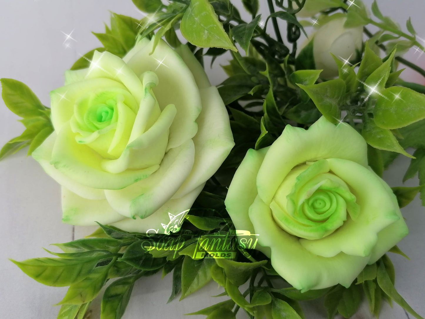 Rosebud "Green Tea" silicone mold for soap making