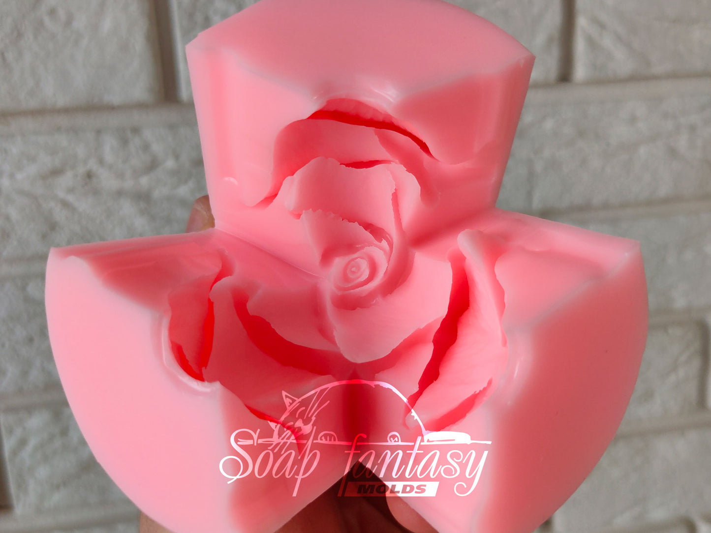 Rosebud "Green Tea" silicone mold for soap making