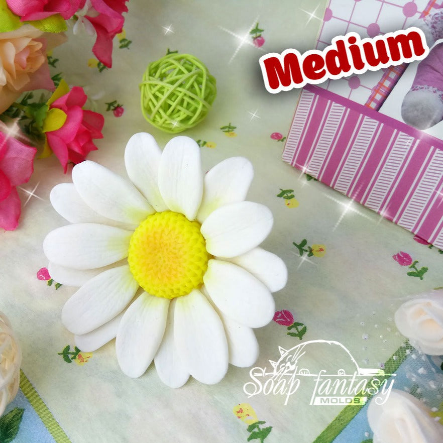Happy daisy silicone mold (mould) for soap making and candle making