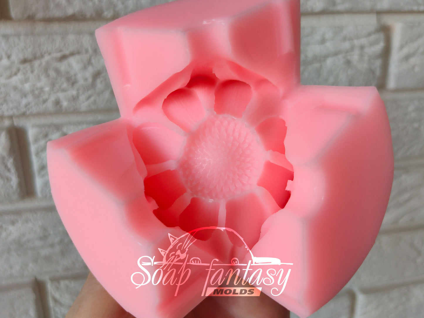Happy daisy silicone mold (mould) for soap making and candle making