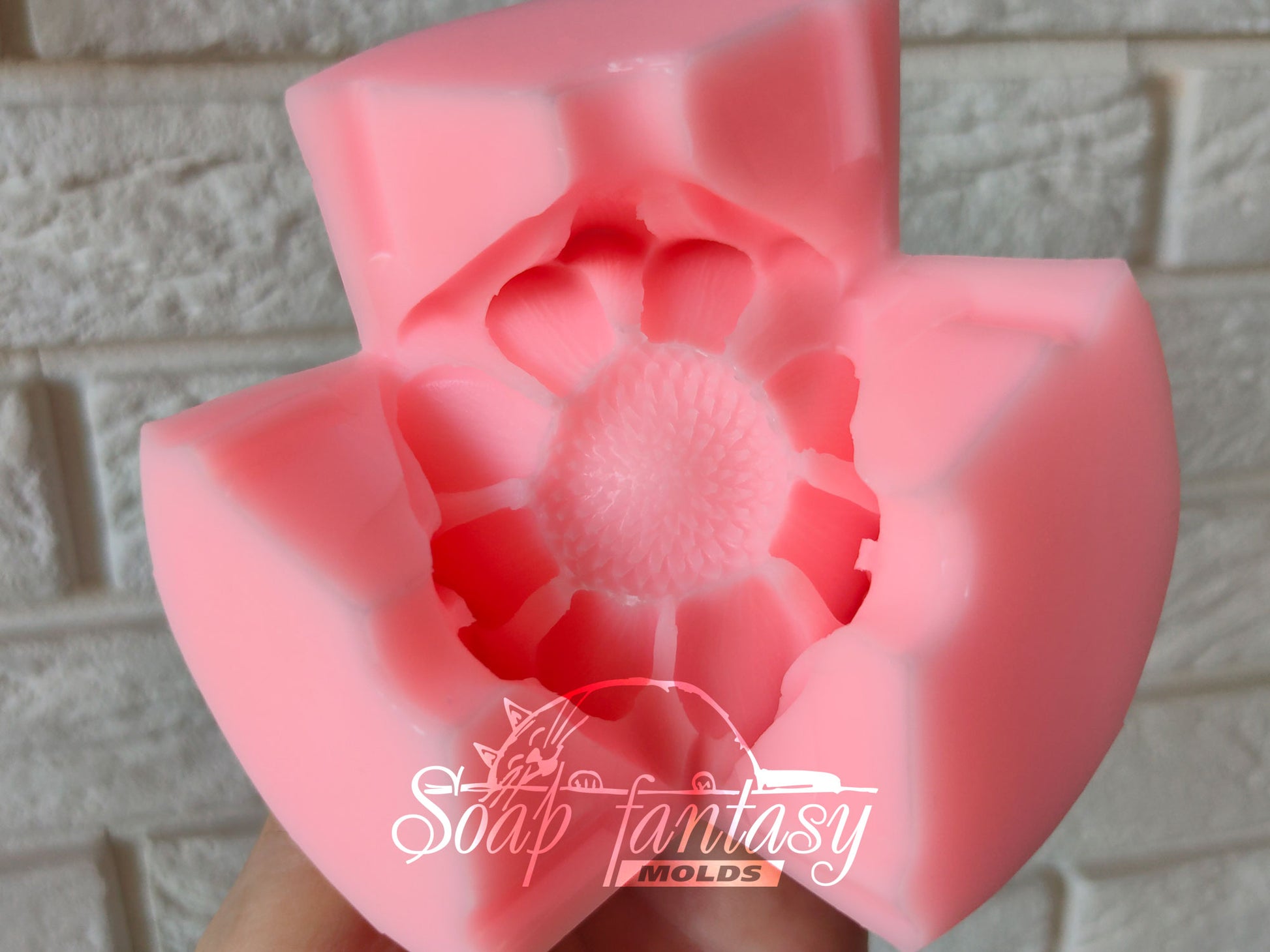 Happy daisy silicone mold (mould) for soap making and candle making