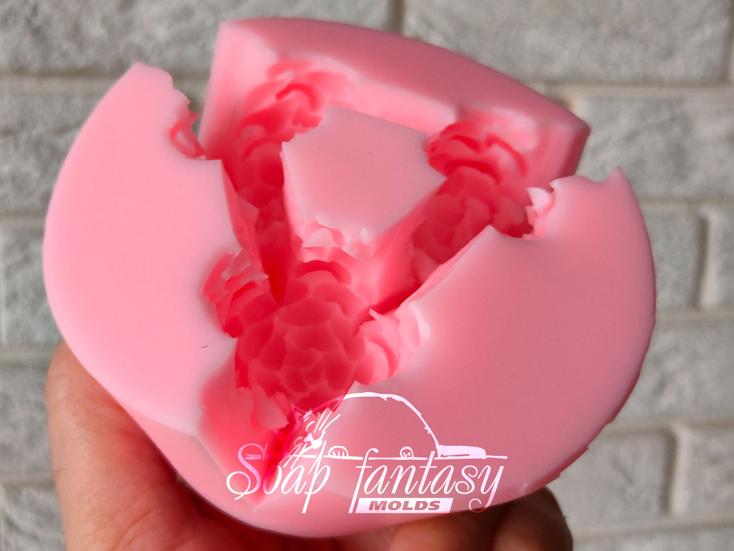 Hop cones (3 pcs) silicone mold for soap making
