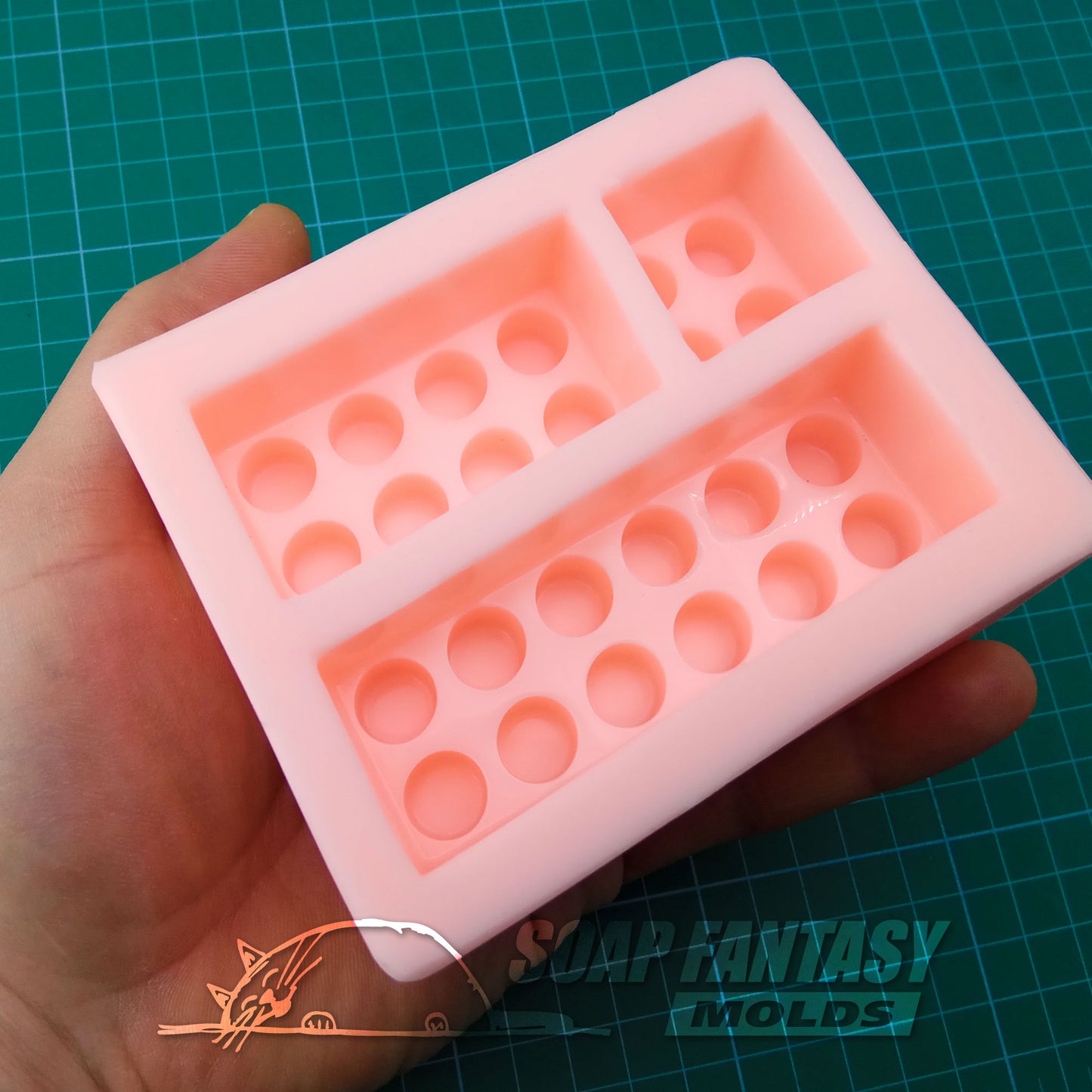 Toy building brick silicone mold for soap making