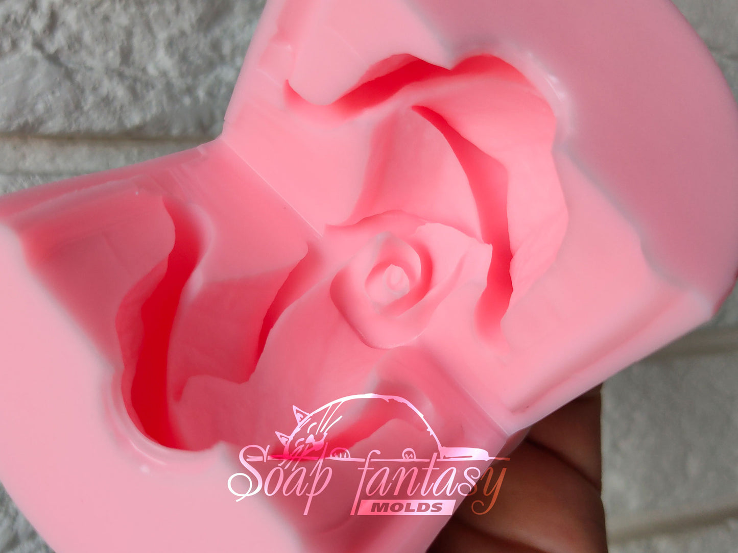 Medium roses "Lady in red" #2 silicone mold for soap making