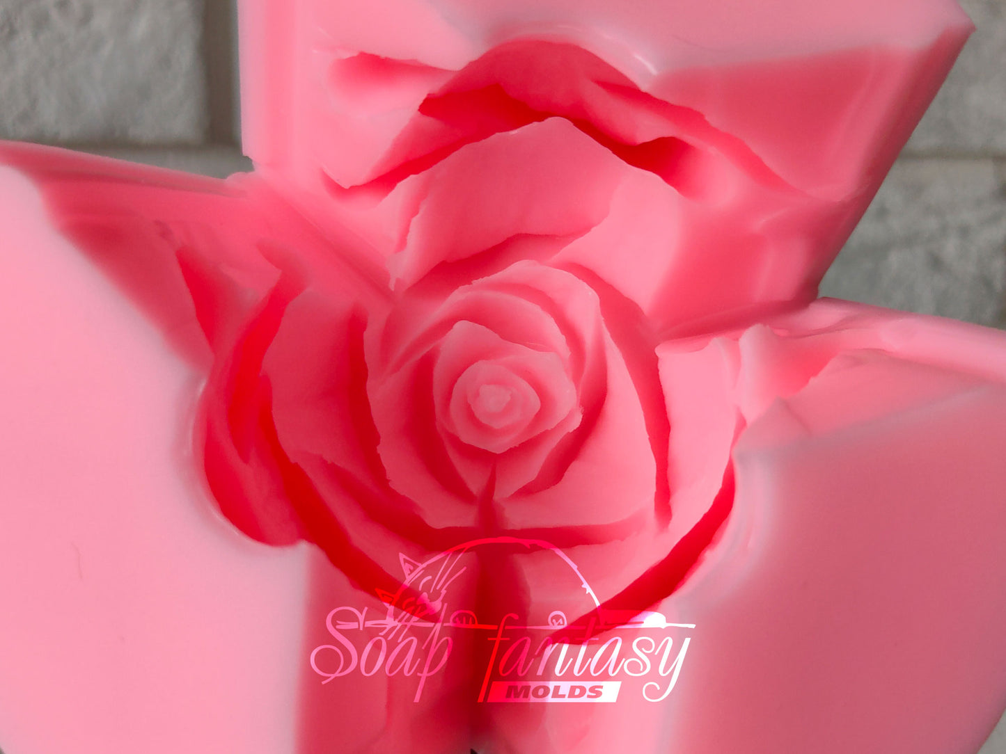 Big rose "Lady in red" flower silicone mold (mould) for soap making and candle making