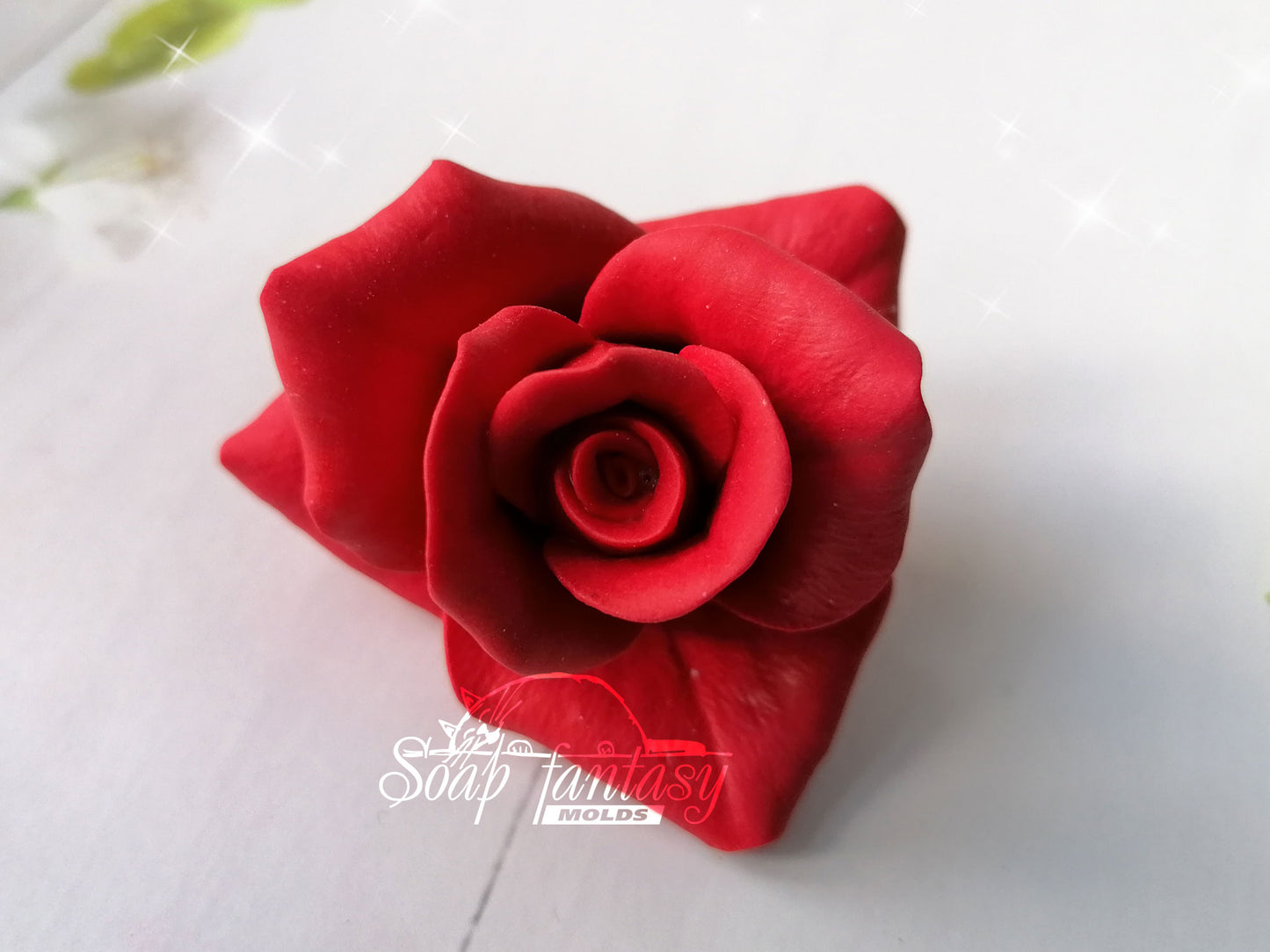 Medium roses "Lady in red" #1 silicone mold for soap making