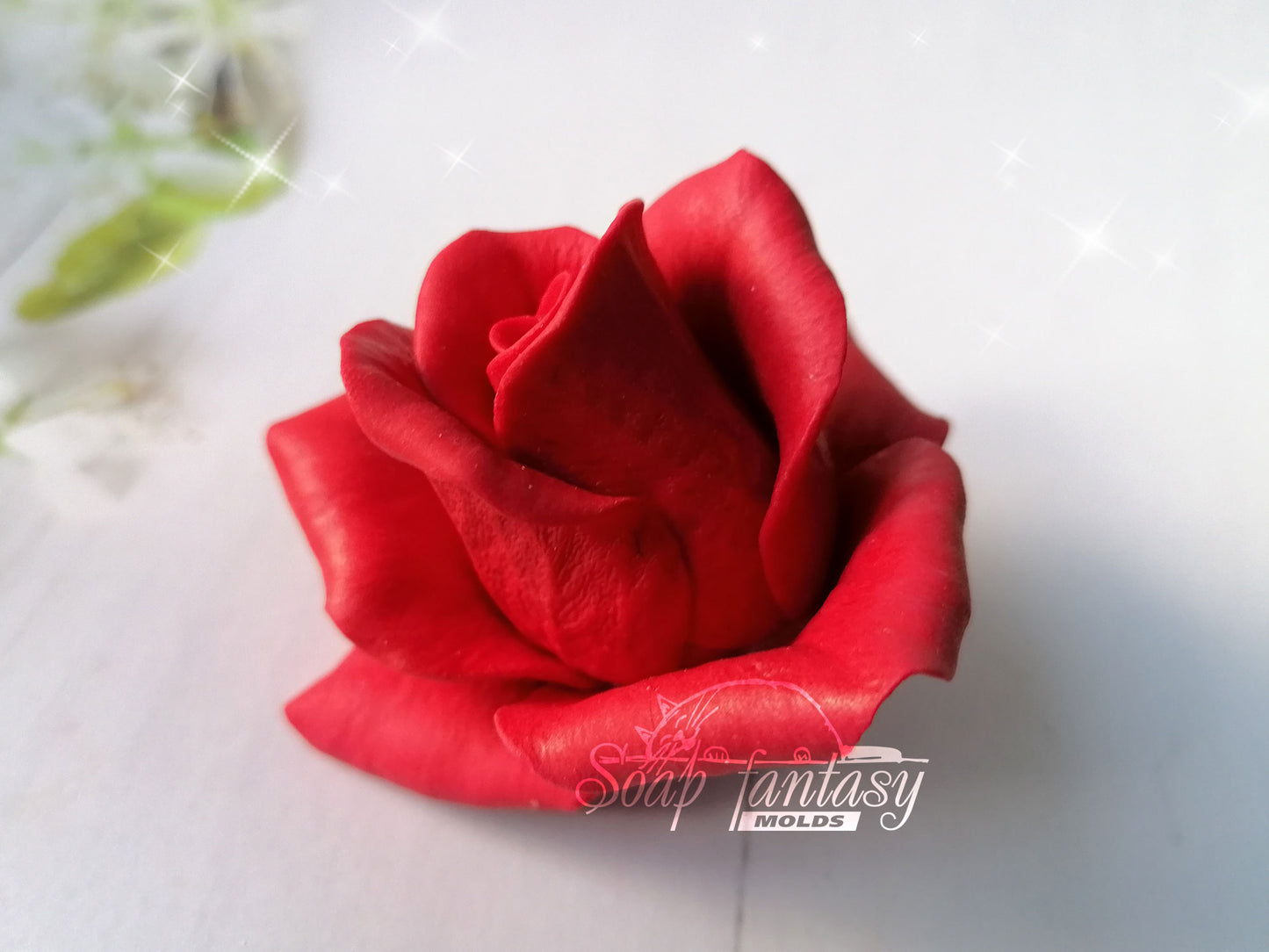Medium roses "Lady in red" #1 silicone mold for soap making