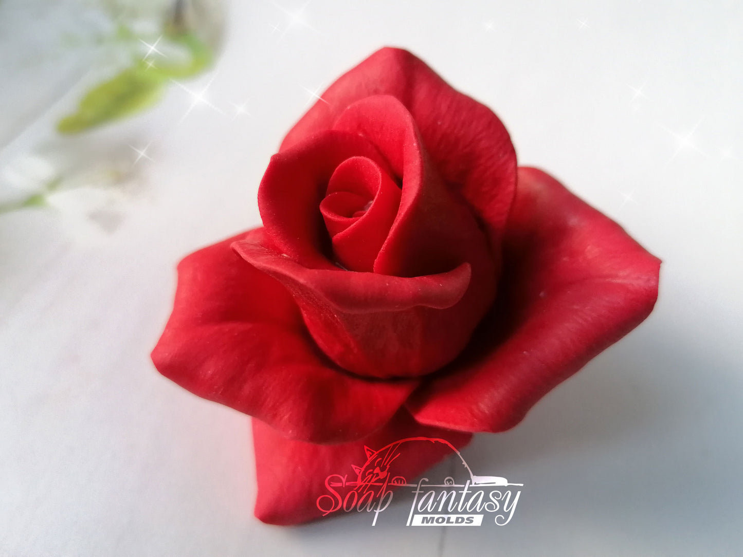 Medium roses "Lady in red" #1 silicone mold for soap making