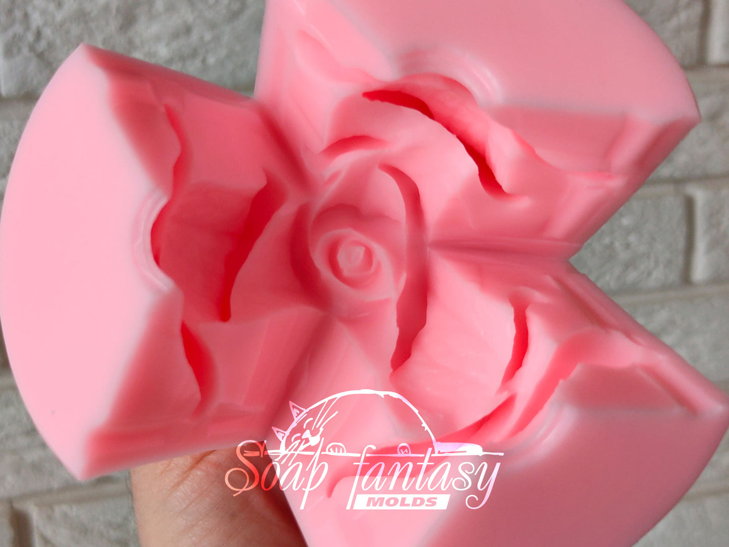 Medium roses "Lady in red" #1 silicone mold for soap making