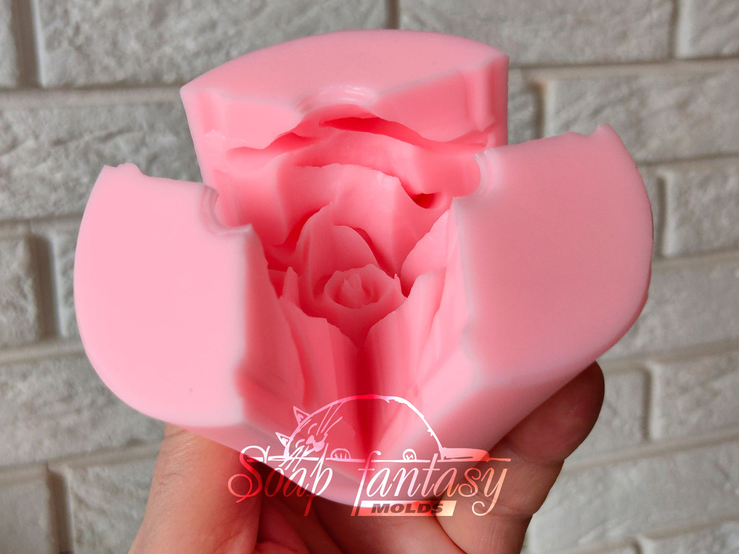 Medium roses "Lady in red" #1 silicone mold for soap making