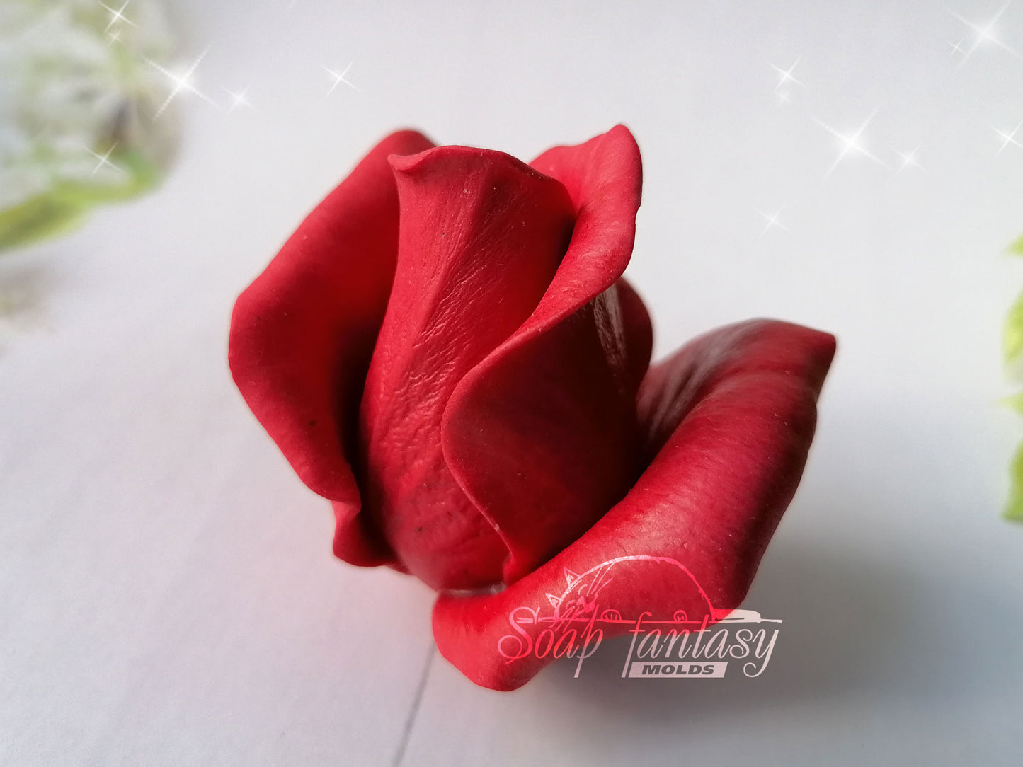 Medium roses "Lady in red" #2 silicone mold for soap making