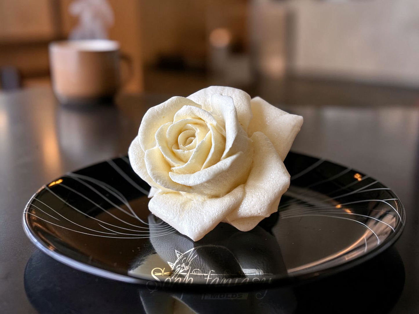 Big Rose Silicone Mold for Marshmallow Flowers, Marshmallow Rose Mold, Big Flower Mold, Food Grade Mold, Big Rose Mold "Lady in red"