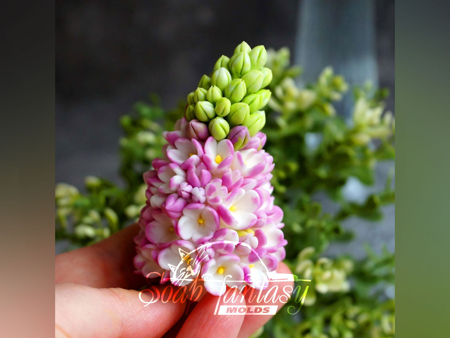 Lilac mini flower silicone mold for soap making