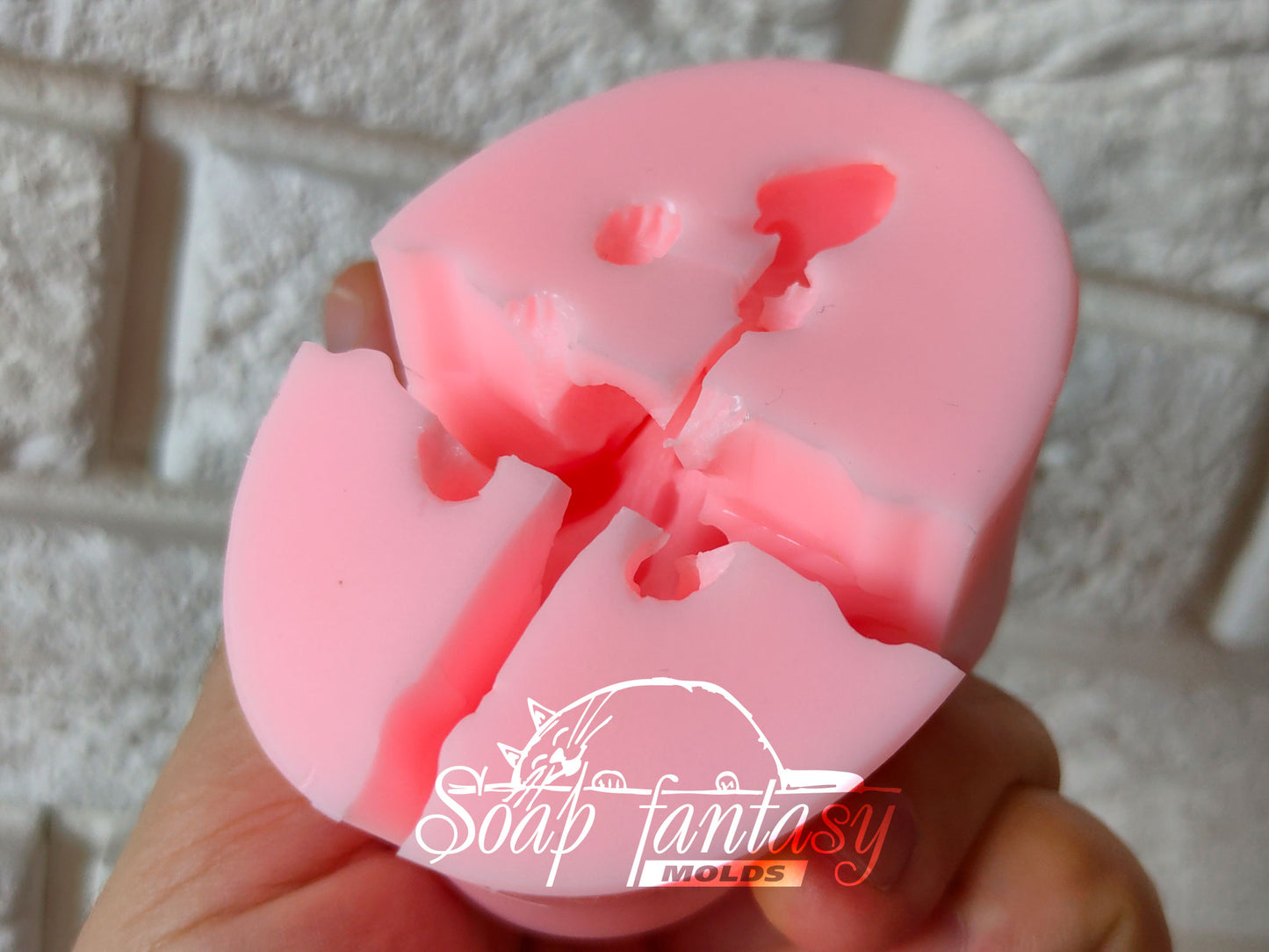 Little Emerald dragon silicone mold for soap making