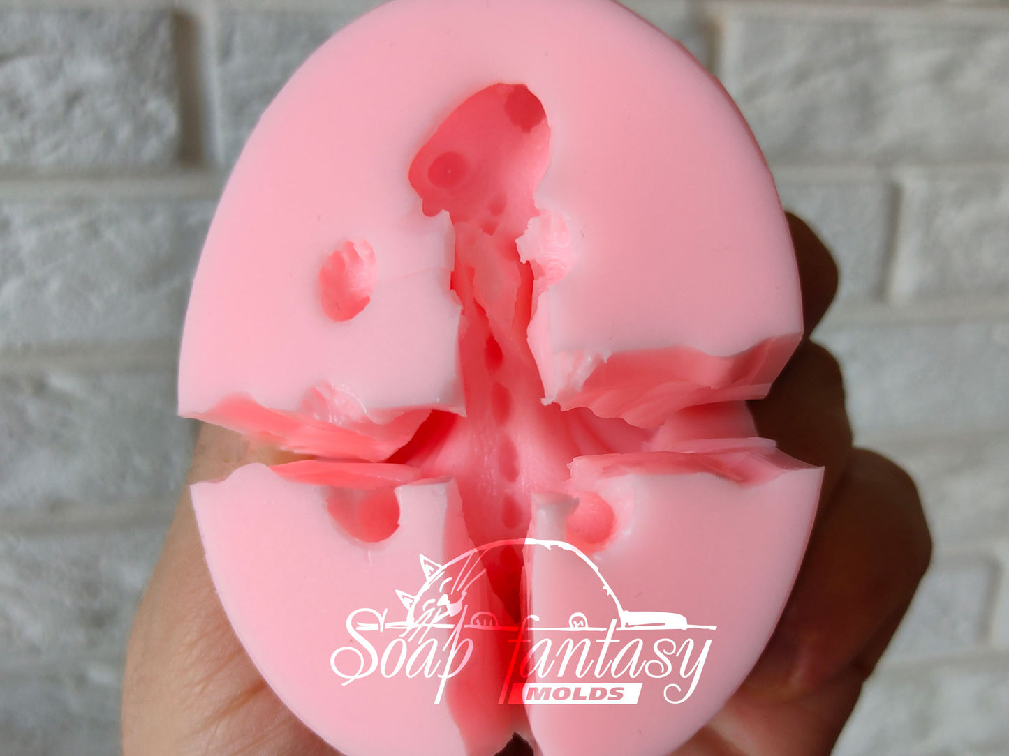 Little Emerald dragon silicone mold for soap making