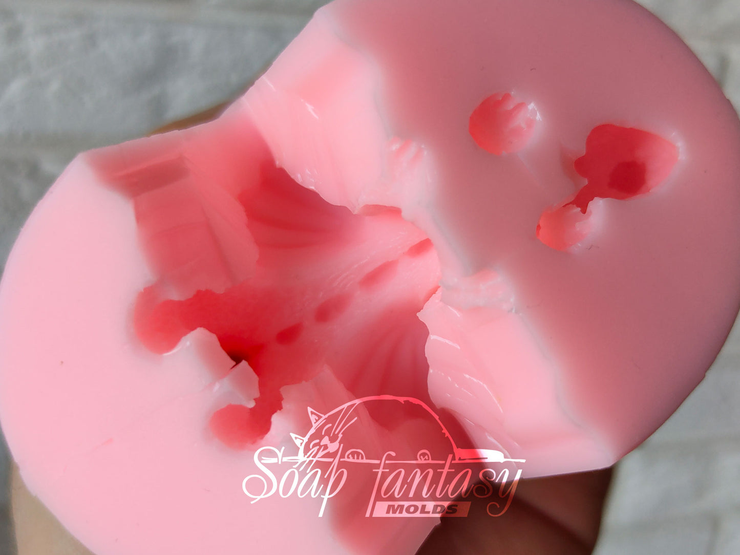 Little Emerald dragon silicone mold for soap making