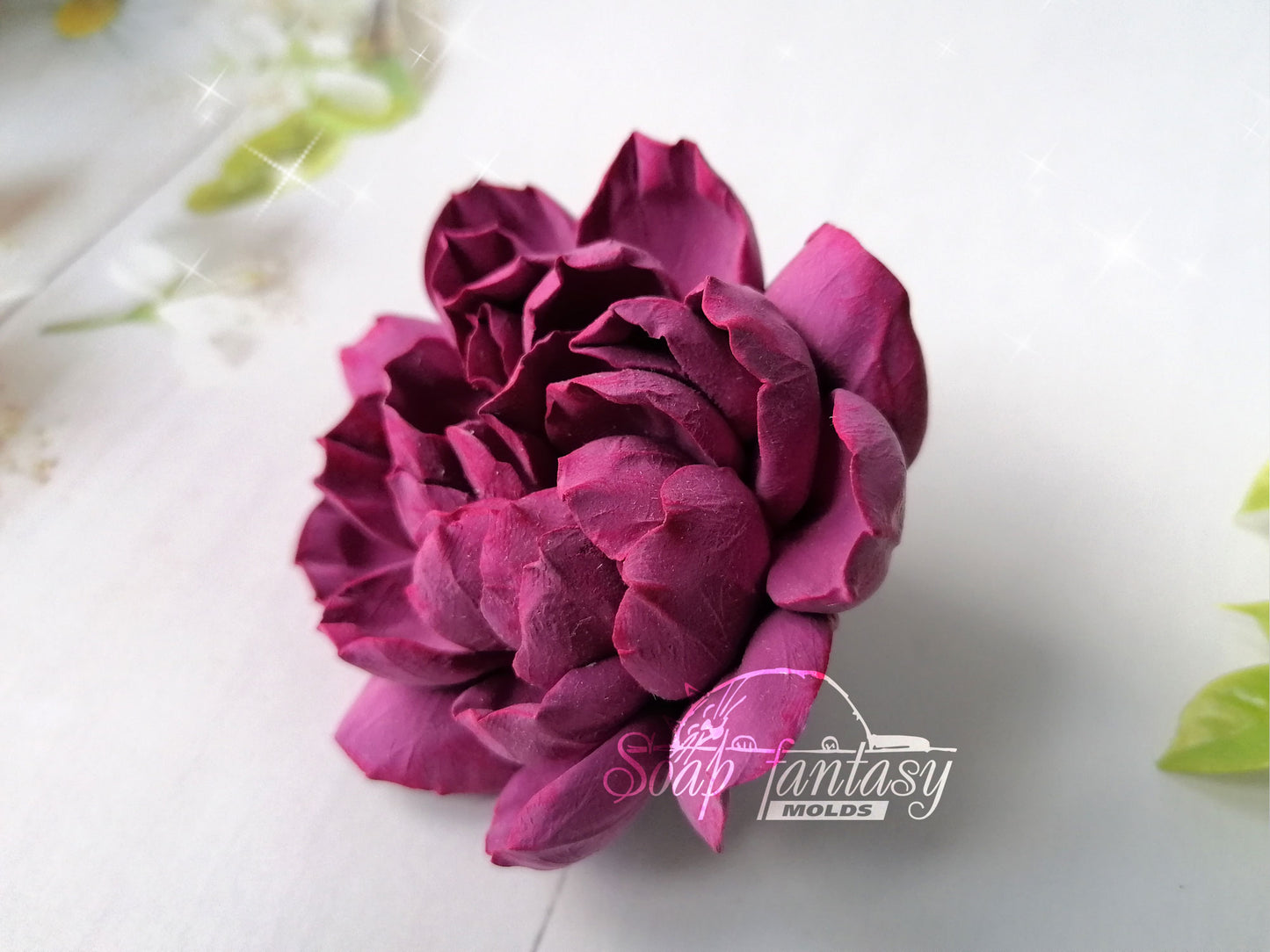Luxurious peony Big flower silicone mold for soap making