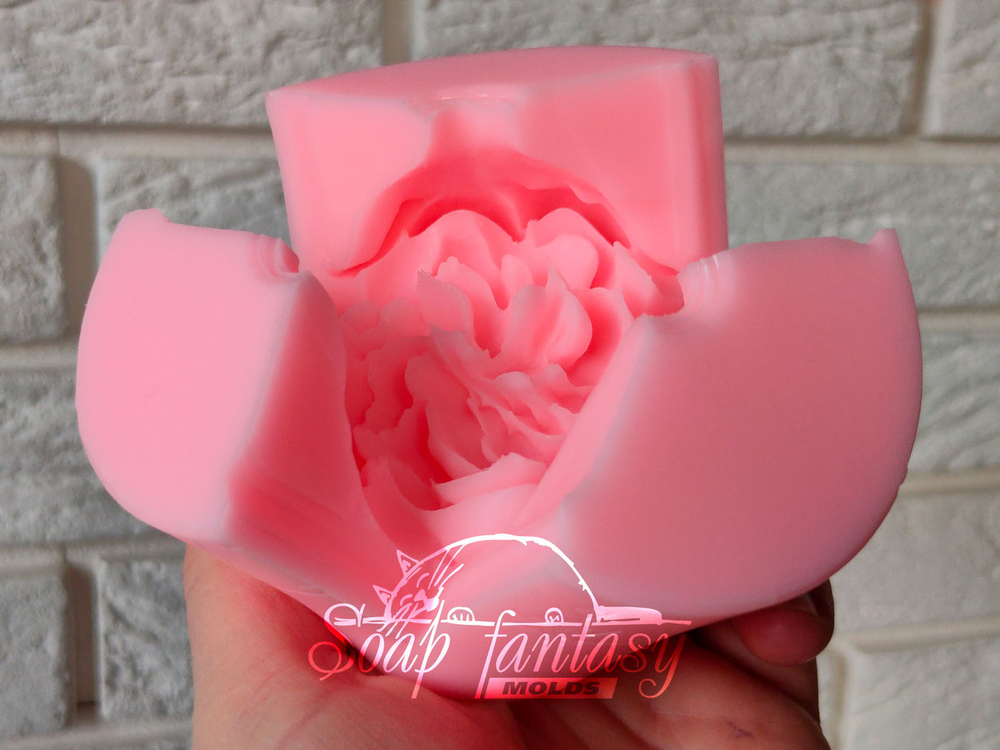 Luxurious peony Big flower silicone mold for soap making