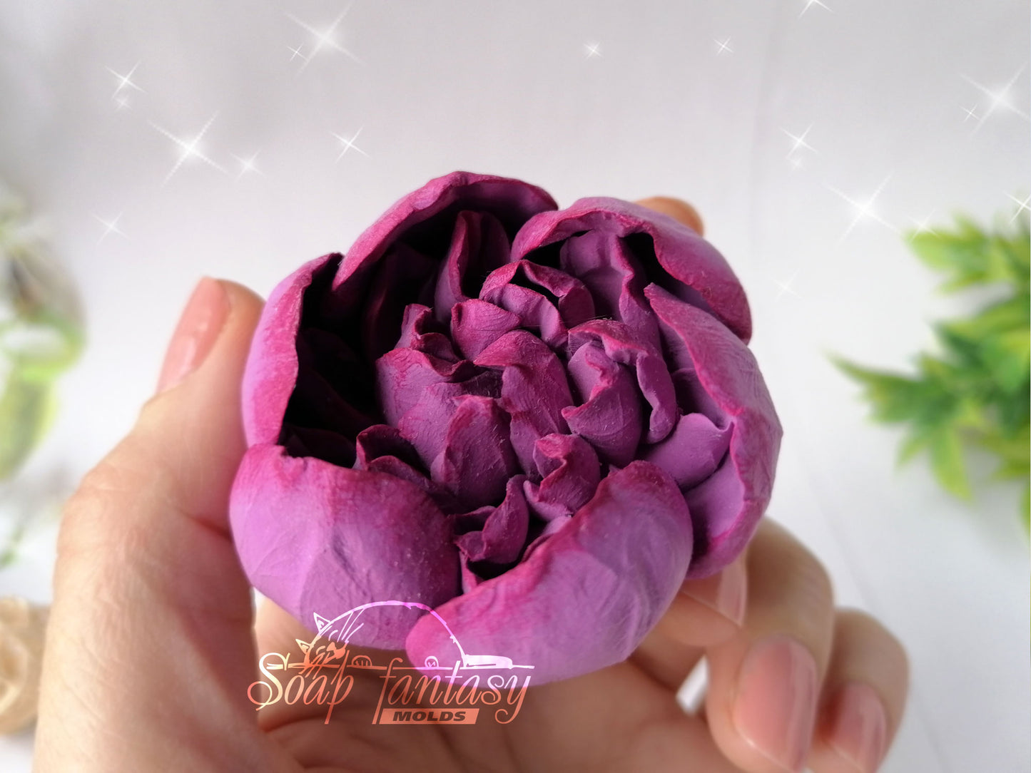 Luxurious peony small flower silicone mold for soap making
