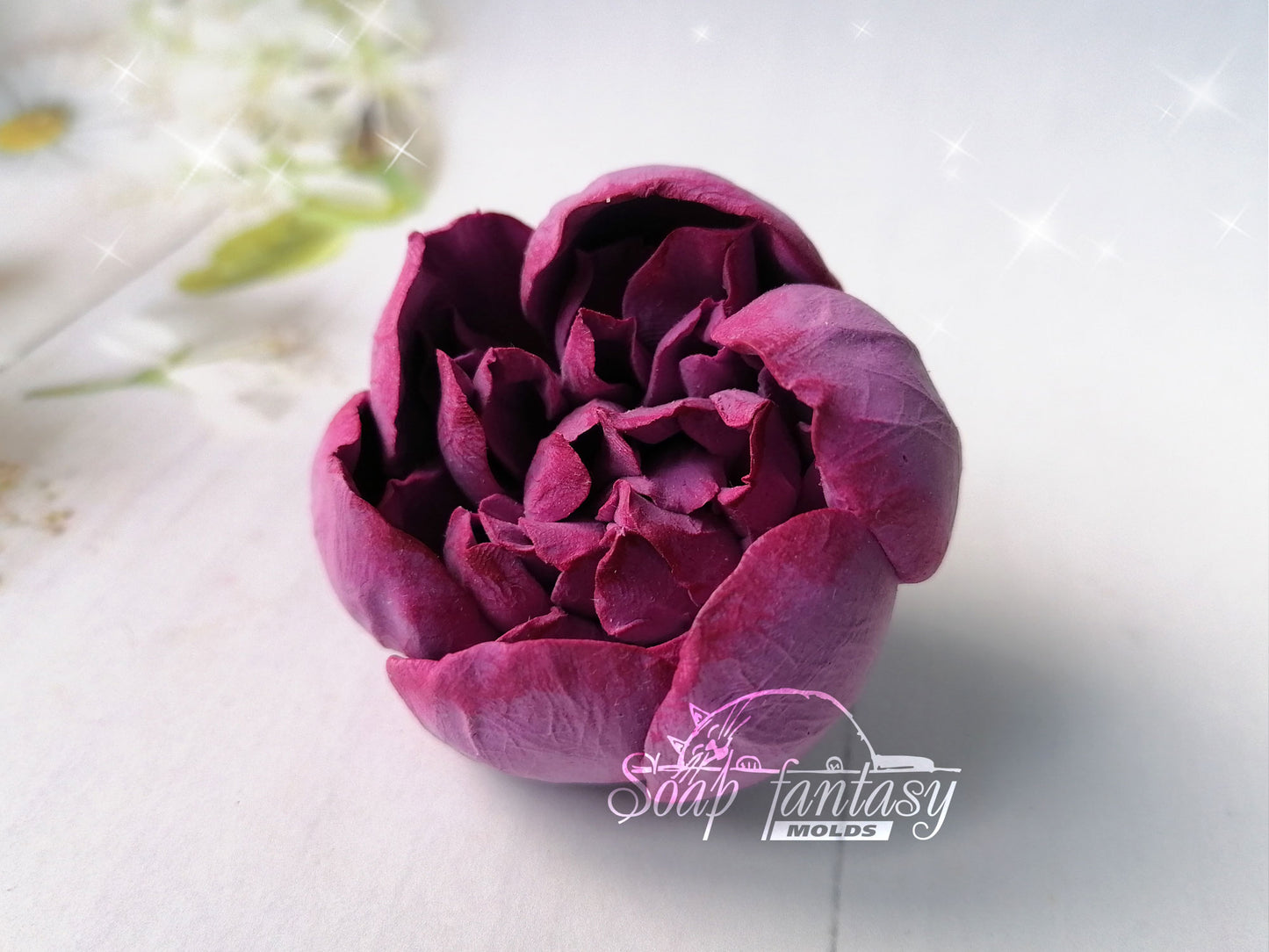 Luxurious peony small flower silicone mold for soap making