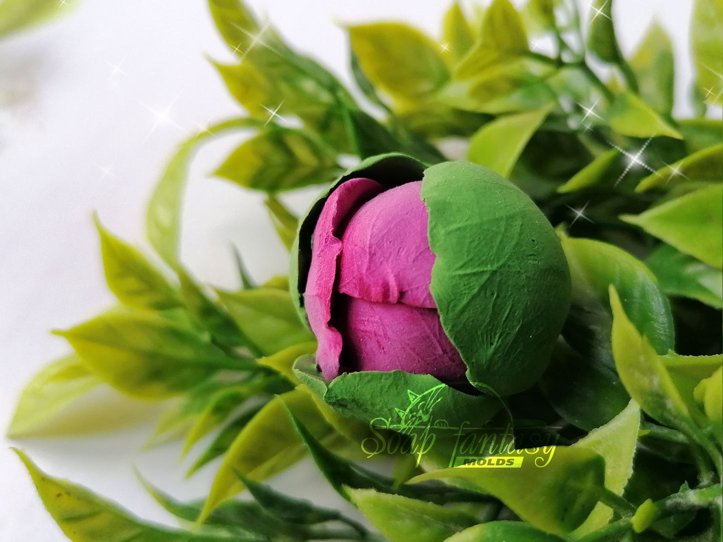 Luxurious peony buds flower silicone mold for soap making