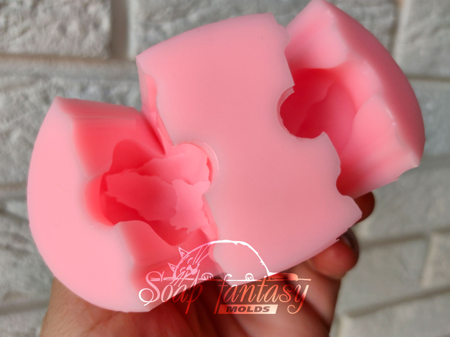 Luxurious peony buds flower silicone mold for soap making