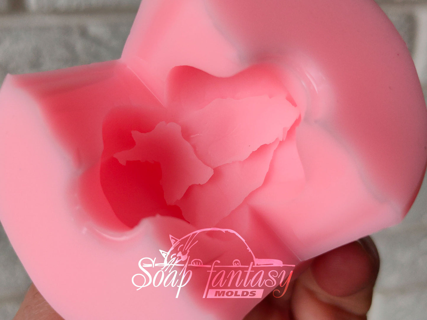 Luxurious peony buds flower silicone mold for soap making