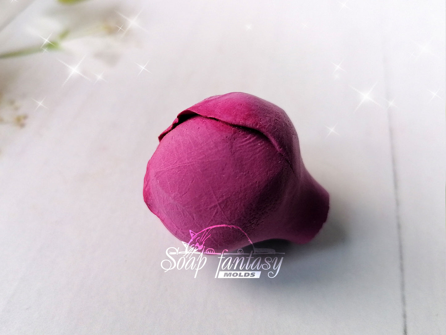 Luxurious peony buds flower silicone mold for soap making