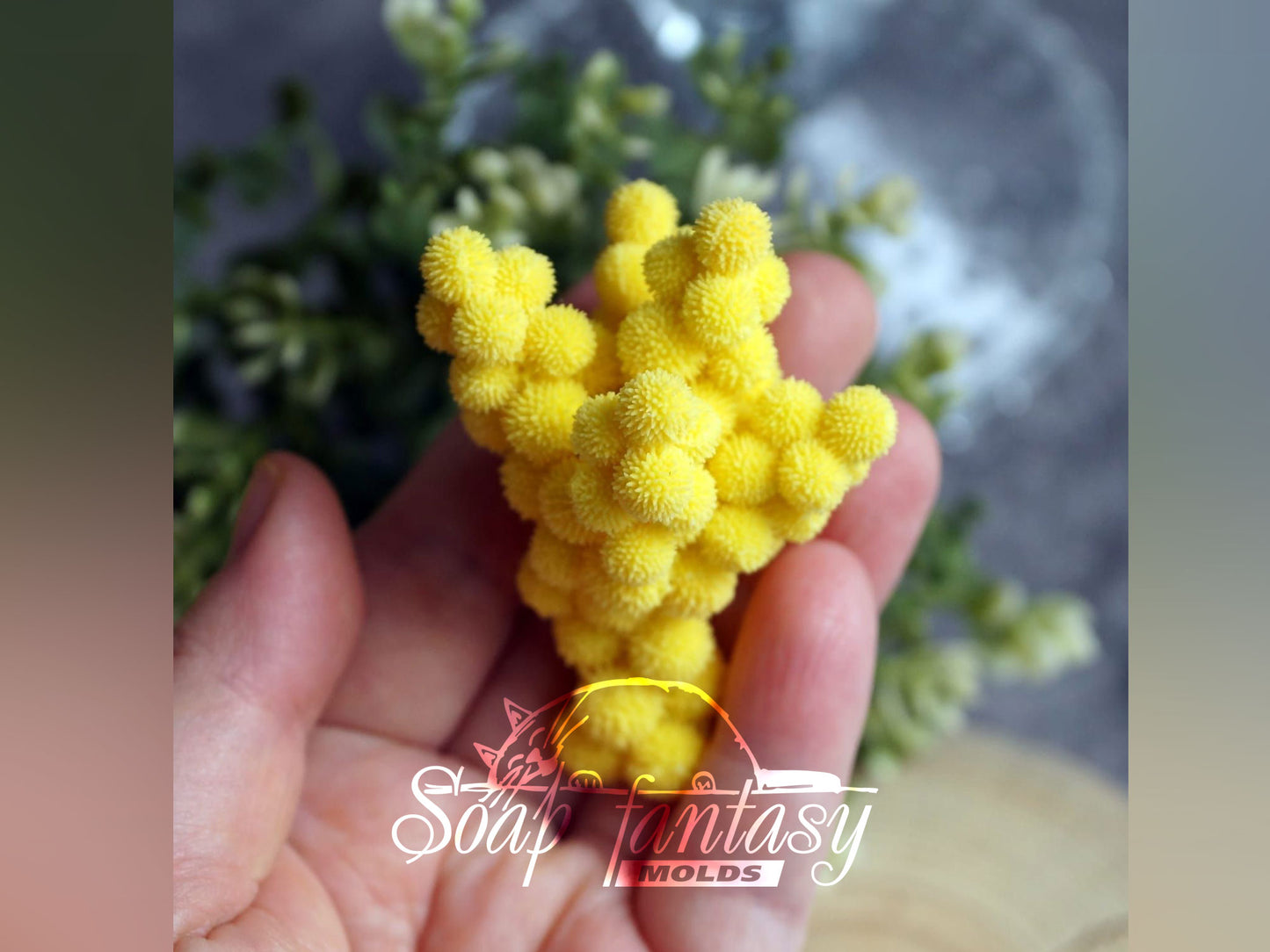 Mimosa (bouquet inserts) silicone mold for soap making