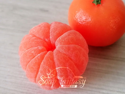 Mini tangerine (peeled) Silicone Soap Mold - for soap making, Craft & Hobby