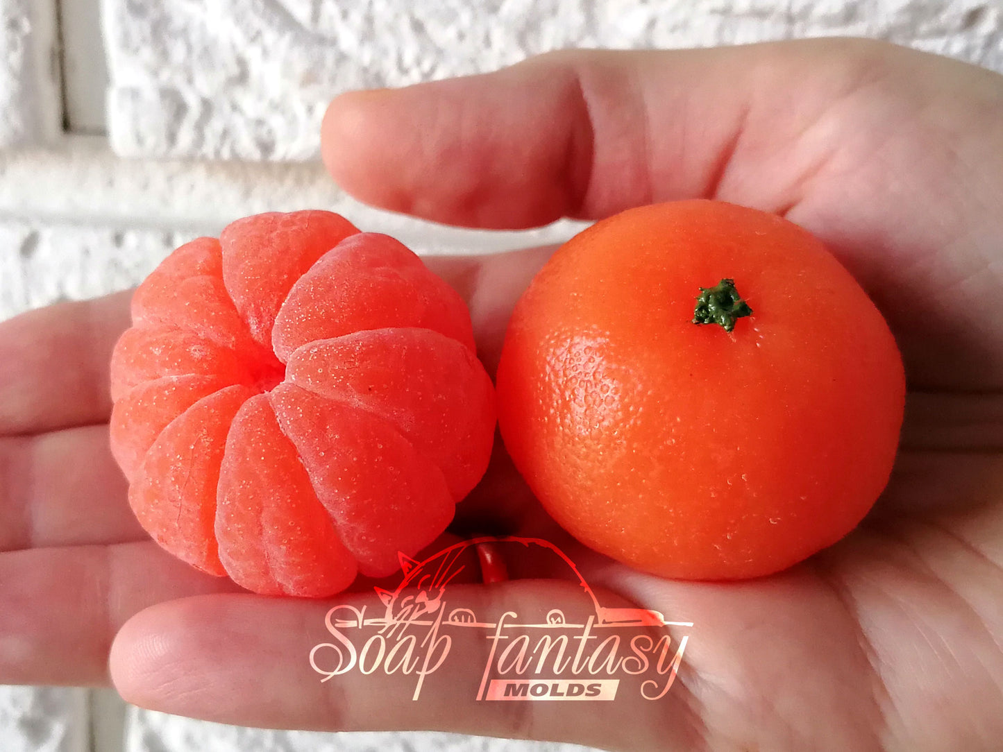 Mini tangerine (peeled) silicone mold for soap making