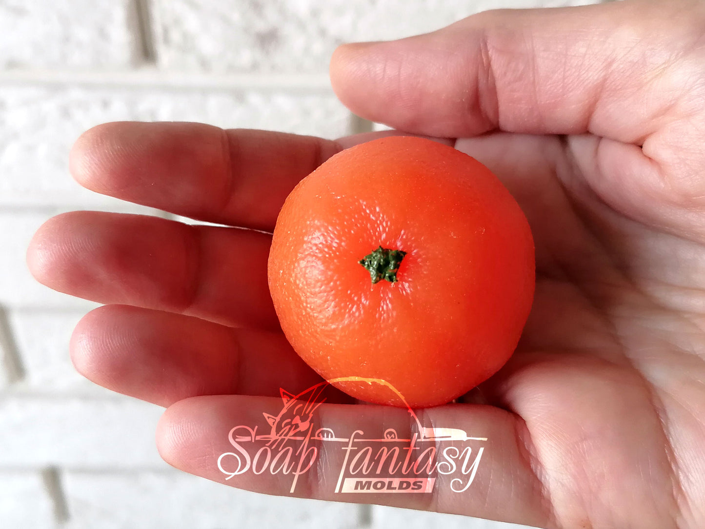 Mini tangerine silicone mold for soap making