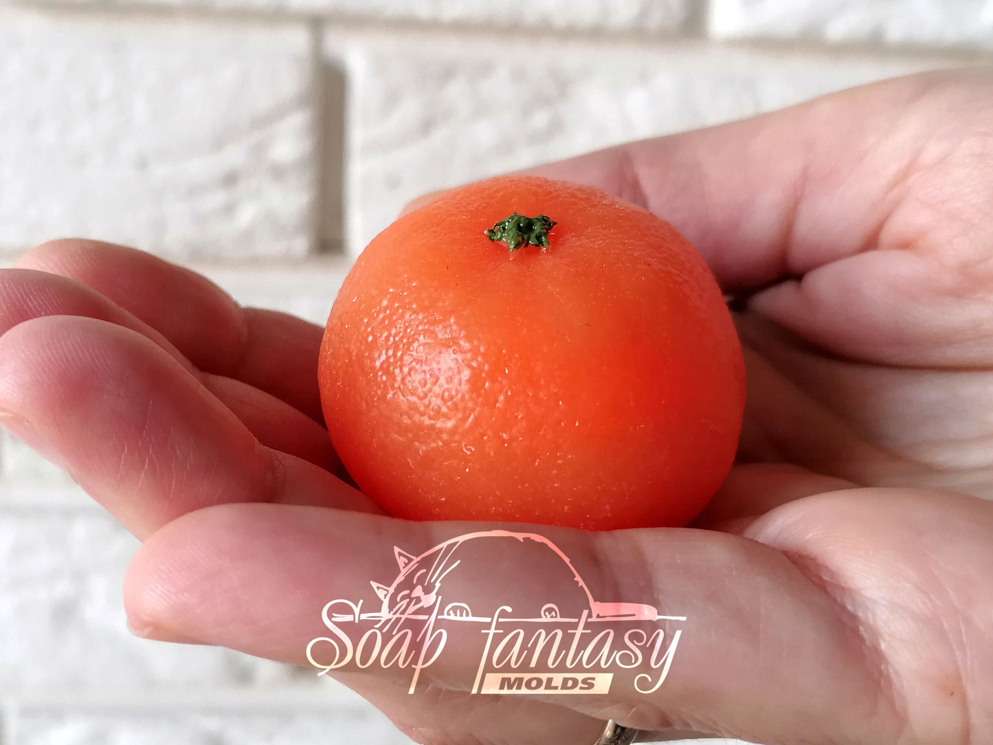 Mini tangerine silicone mold for soap making