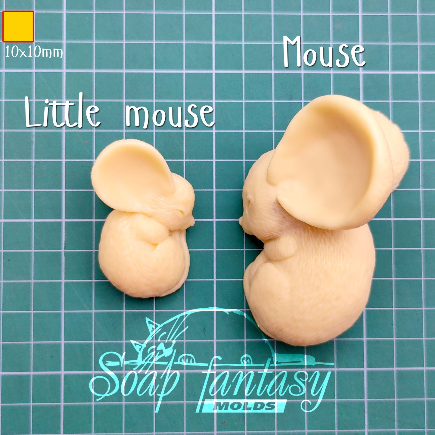 Sleeping little mouse silicone mold for soap making