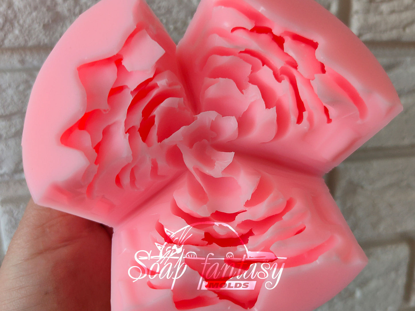 Peony flower silicone mold for soap making