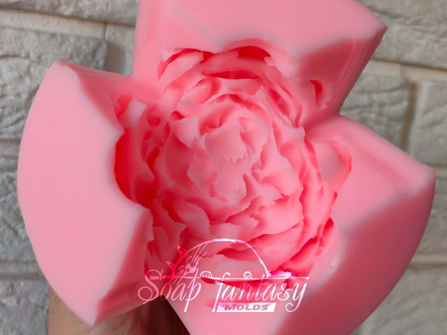 Peony "Pink charme" silicone mold for soap making